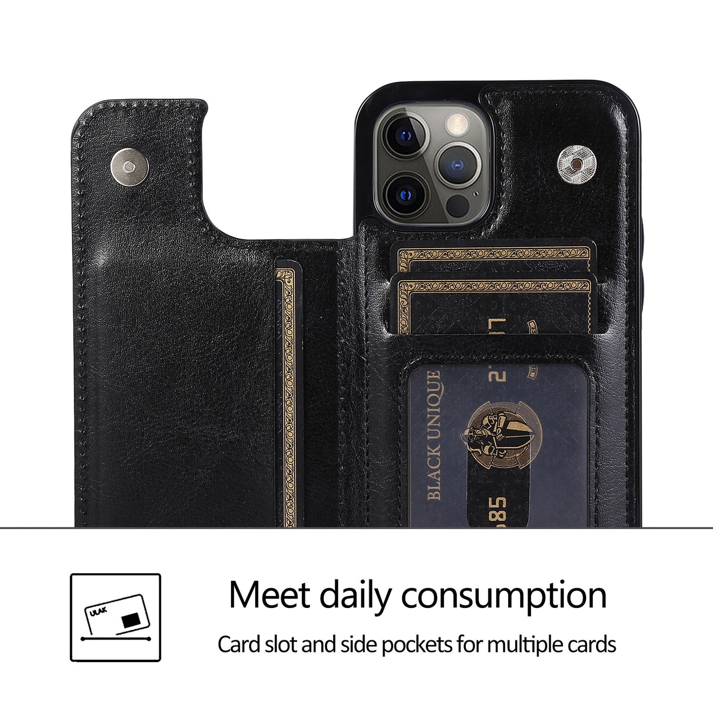 Applicable Mobile Phone Leather Case 12PRO Crazy Horse Pattern Protective Case XR Leather Card Fashion Shell