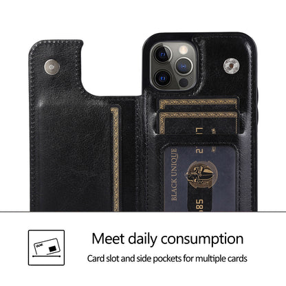 Applicable Mobile Phone Leather Case 12PRO Crazy Horse Pattern Protective Case XR Leather Card Fashion Shell