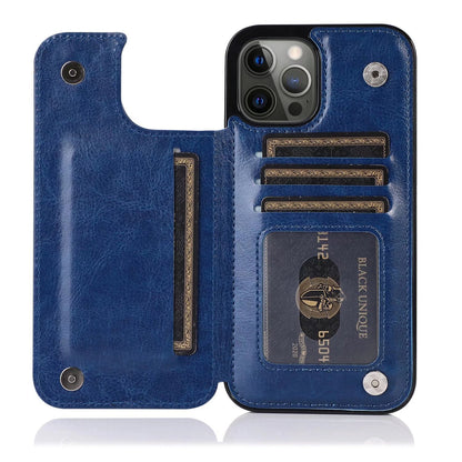 Applicable Mobile Phone Leather Case 12PRO Crazy Horse Pattern Protective Case XR Leather Card Fashion Shell