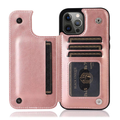 Applicable Mobile Phone Leather Case 12PRO Crazy Horse Pattern Protective Case XR Leather Card Fashion Shell